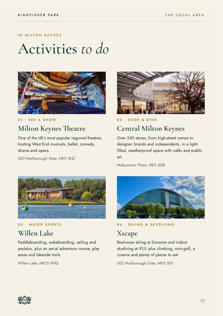 Kingfisher Park guest guide: Activities to do